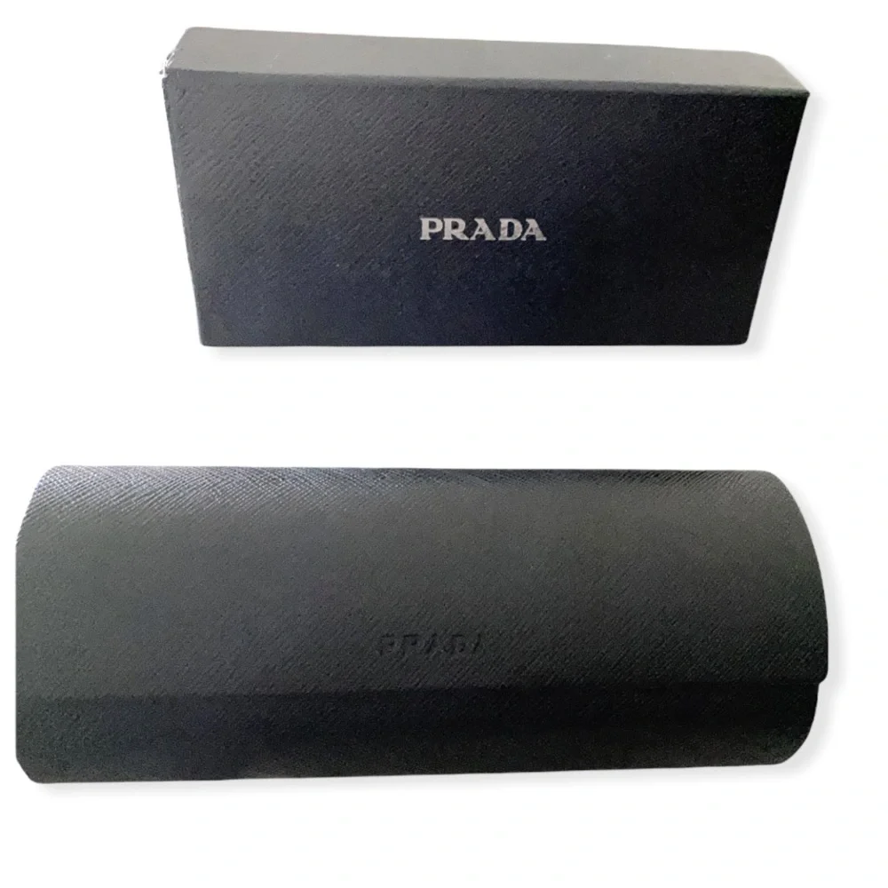 Prada Sunglasses Case  Leather black hard case